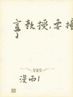 言教授,要撞坏了