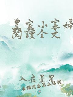 农家小寡妇免费阅读全文