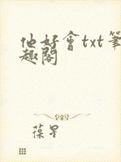 他好会txt笔趣阁