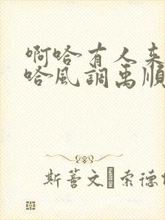 啊哈有人来了啊哈风调禹顺