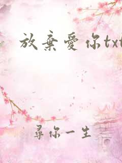 放弃爱你txt