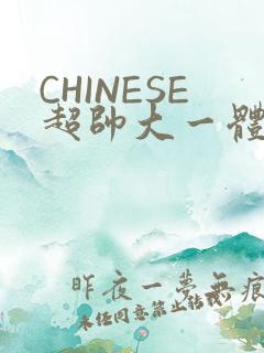 CHINESE超帅大一体育系精牛