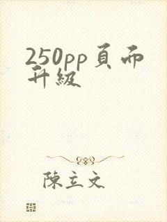 250pp页面升级