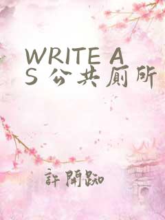 WRITE AS 公共厕所