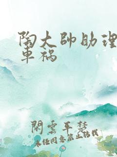 陶大帅助理子豪车祸