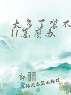 太多了装不下h11怎么办