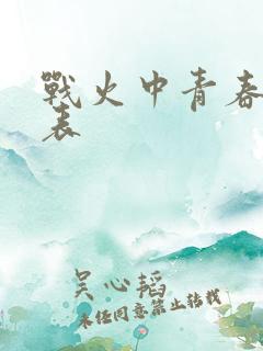 战火中青春演员表