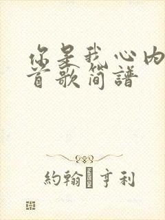 你是我心内的一首歌简谱