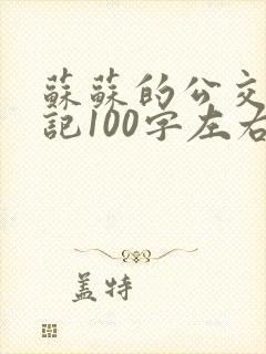 苏苏的公交车日记100字左右