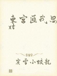 东宫匪我思存txt