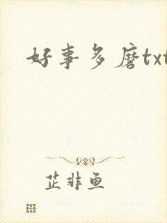 好事多磨txt