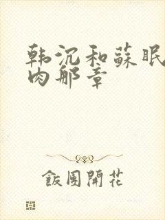 韩沉和苏眠的肉肉那章