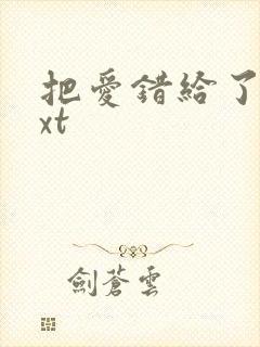 把爱错给了你txt