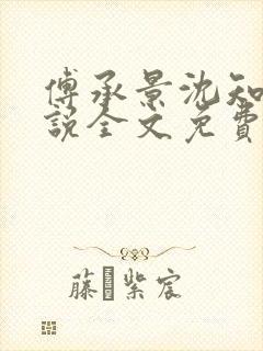 傅承景沈知心小说全文免费阅读笔趣阁