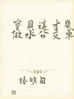 宝贝这才几天没做水公交车