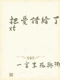 把爱错给了你txt