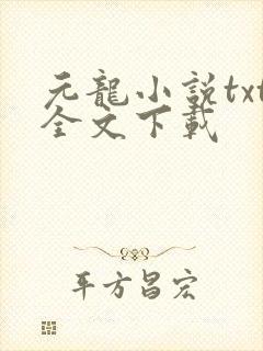 元龙小说txt全文下载