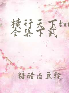 横行天下txt全集下载