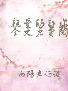 亲爱的许你来生全文免费阅读