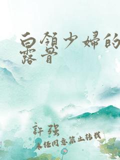 白领少妇的寂寞露骨