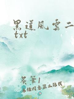 黑道风云二十年 txt