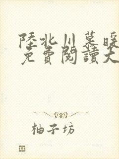 陆北川慕暖全文免费阅读大结局