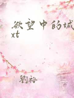 欲望中的城市txt