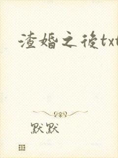 渣婚之后txt
