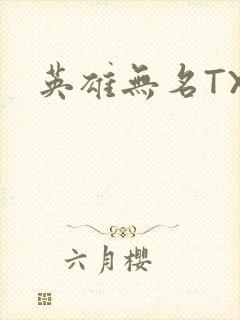 英雄无名TXT