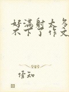 好满射太多了装不下了作文