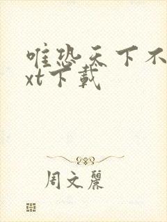 唯恐天下不乱txt下载