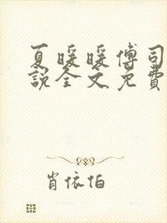 夏暖暖傅司寒小说全文免费阅读