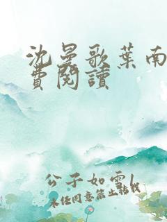 沈曼歌叶南玹免费阅读