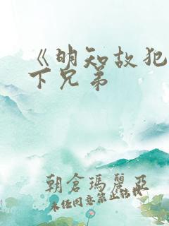 《明知故犯》年下兄弟