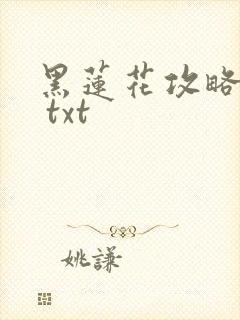 黑莲花攻略手册 txt
