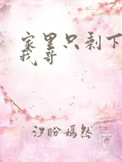 家里只剩下我和我哥