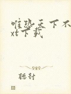 唯恐天下不乱txt下载