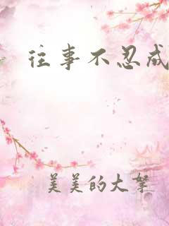 往事不忍成历史