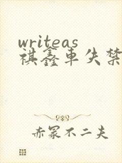 writeas祺鑫车失禁