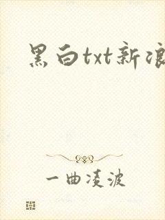 黑白txt新浪