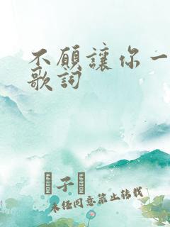 不愿让你一个人歌词
