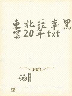 东北往事黑道风云20年txt
