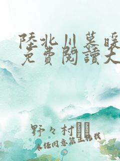 陆北川慕暖全文免费阅读大结局