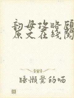 韵母攻略顾小暖原文在线阅读