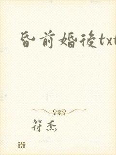 昏前婚后txt