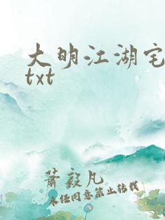 大明江湖宅女记txt