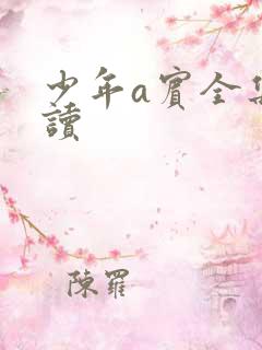 少年a宾全集阅读
