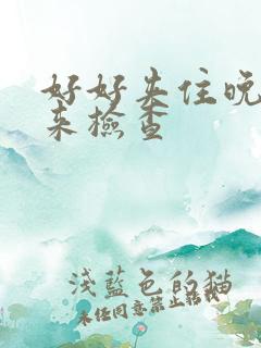 好好夹住晚上回来检查