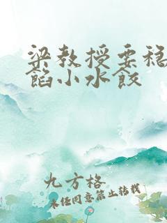 梁教授要稳住肉馅小水饺