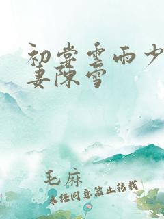 初尝云雨少妇人妻陈雪